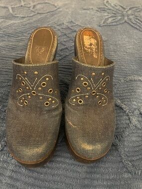 Vintage Tommy Hilfiger denim blue butterfly heals